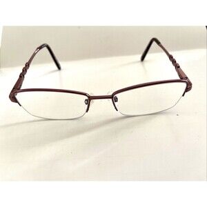 Bulova Eyeglasses Missoula Half Rim Designer Frames Only  Pink 51-17-135